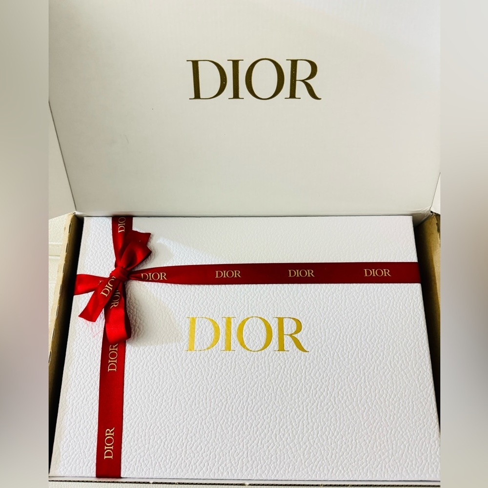 Dior gift box with red ribbon for Lunar New Year